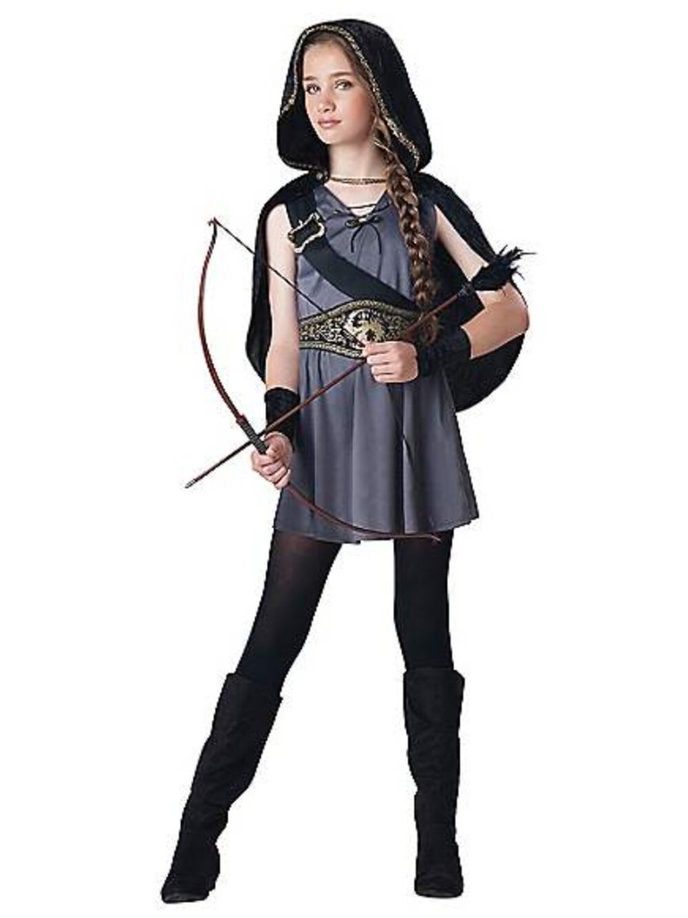 Spirit Hooded Huntress Tween Costume Size 10-12 in Package
